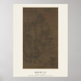 Mount Lu Chinese Landscape Poster - Jing Hao