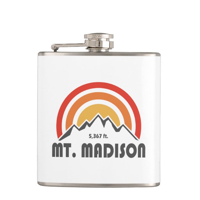 Mount Madison New Hampshire Hip Flask (Front)