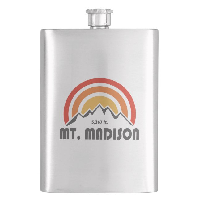Mount Madison New Hampshire Hip Flask (Front)