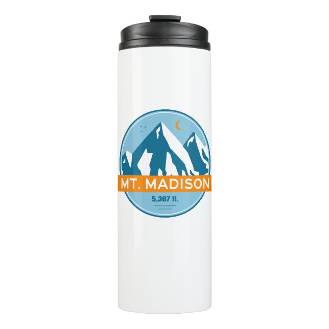 Mount Madison New Hampshire Stars Moon Thermal Tumbler (Front)