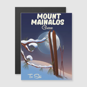 Mount Mainalos Greek ski print.