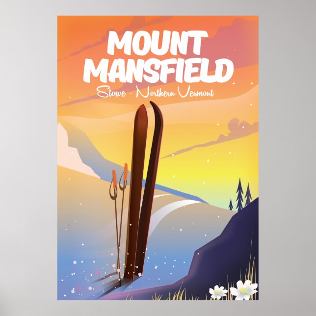Mount Mansfield,Stowe northern Vermont ski Poster (Front)