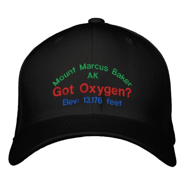 Mount Marcus Baker Alaska Elevation Cap (Front)