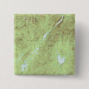 Mount Marcy Topographical Map - Adirondack Park 2 Inch Square Button