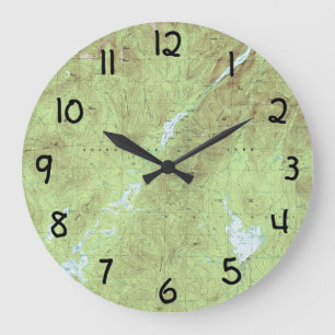 Mount Marcy Topographical Map - Adirondack Park Large Clock