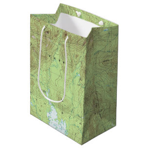 Mount Marcy Topographical Map - Adirondack Park Medium Gift Bag