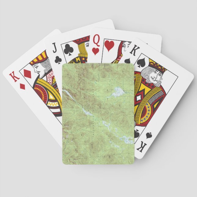 Mount Marcy Topographical Map - Adirondack Park Playing Cards (Back)