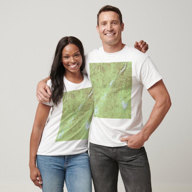 Mount Marcy Topographical Map - Adirondack Park T-Shirt (Unisex)