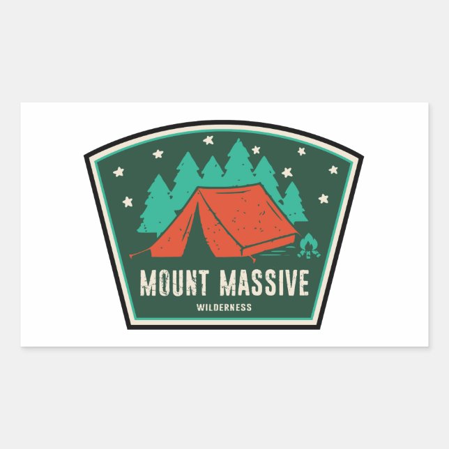 Mount Massive Wilderness Colorado Camping Sticker (Front)