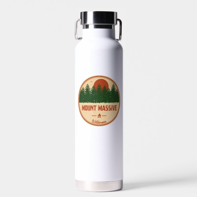 Mount Massive Wilderness Colorado Water Bottle (Front)
