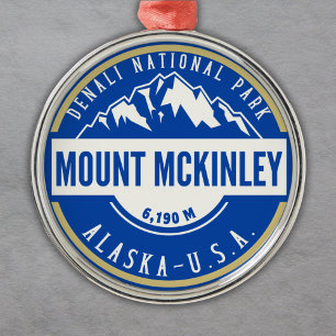 Mount Mckenley Denali National park Metal Ornament