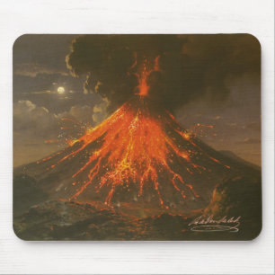 "Mount Merapi on Java" by Raden Saleh® Muismat Mouse Pad
