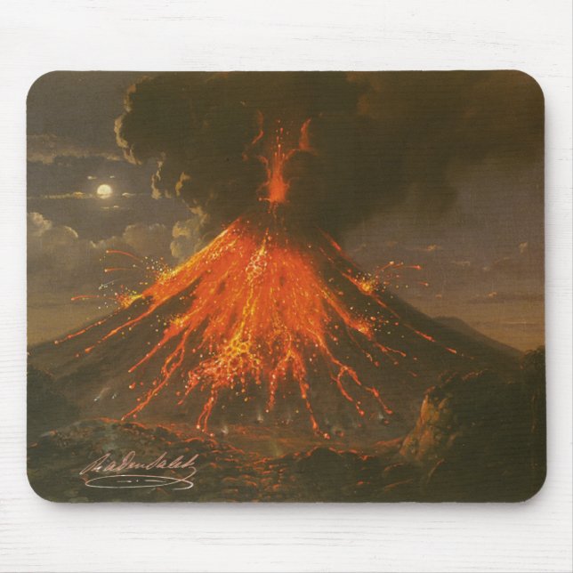 "Mount Merapi on Java" Raden Saleh® Muismat Mouse Pad (Front)