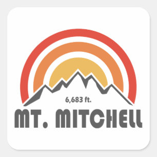 Mount Mitchell Square Sticker