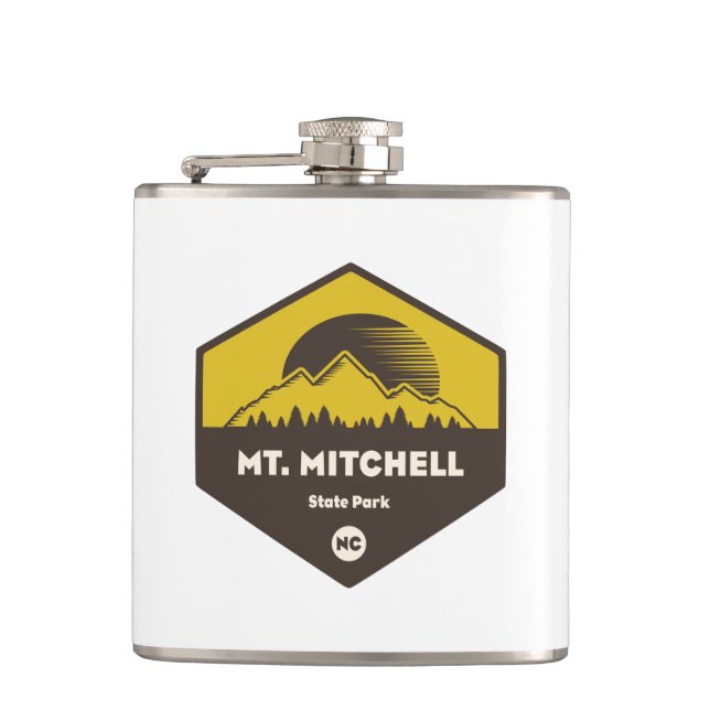 Mount Mitchell State Park Hip Flask (Front)