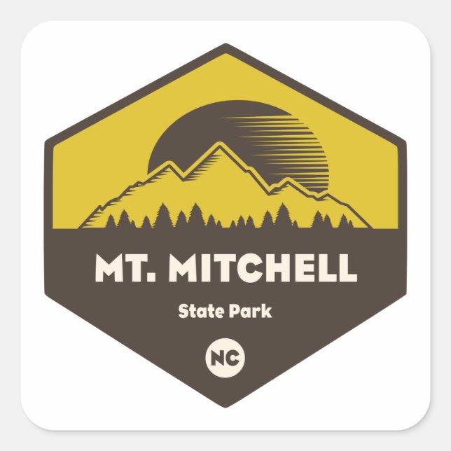 Mount Mitchell State Park Square Sticker (Front)