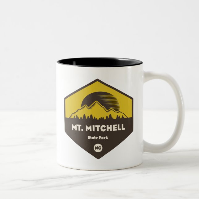 Mount Mitchell State Park Two-Tone Coffee Mug (Right)
