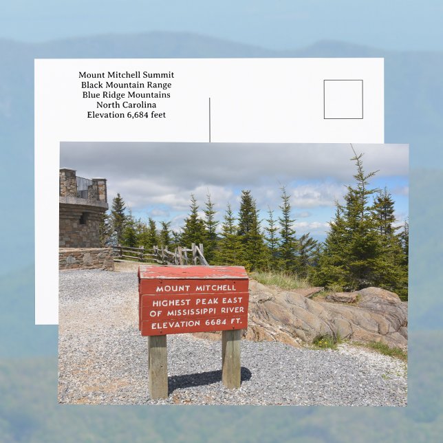 Mount Mitchell Summit North Carolina Photo Postcard (Creator Uploaded)