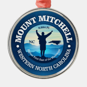 Mount Mitchell (V) Metal Ornament