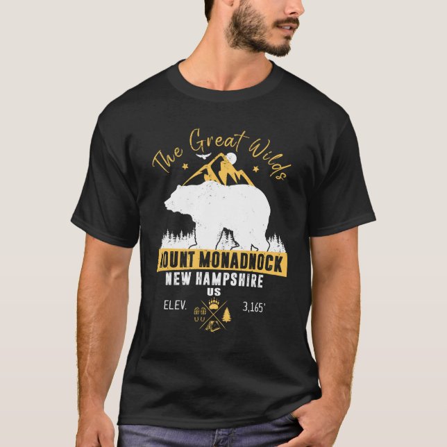Mount Monadnock New Hampshire - Retro Vintage T-Shirt (Front)