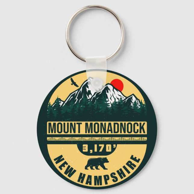 Mount Monadnock New Hampshire Vintage Souvenirs Keychain (Front)
