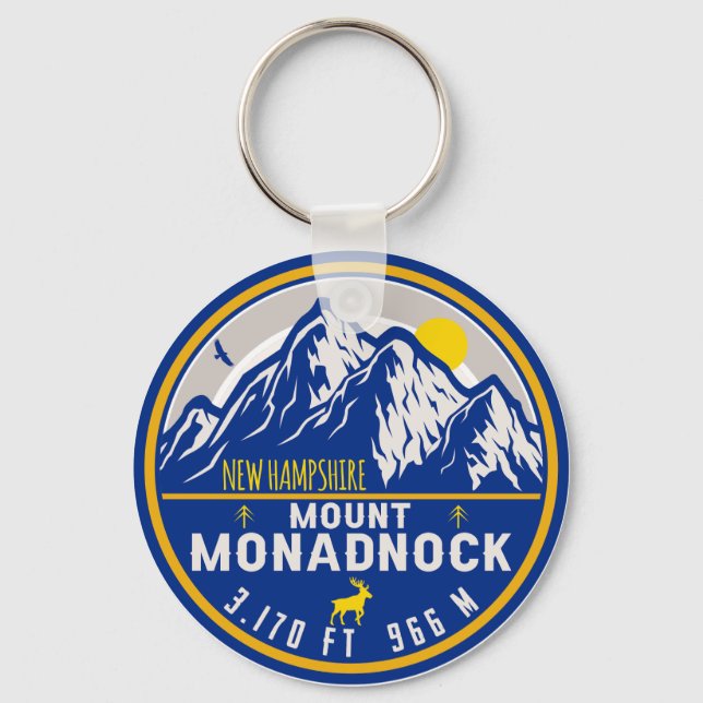 Mount Monadnock New Hampshire Vintage Souvenirs Keychain (Front)