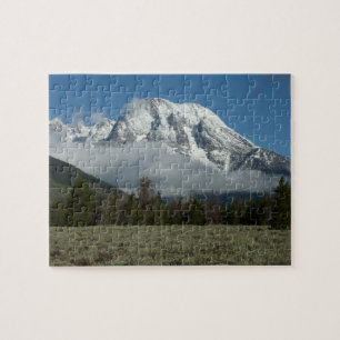Mount Moran and Clouds at Grand Teton Jigsaw Puzzle