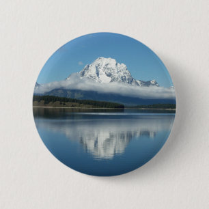 Mount Moran Reflection at Grand Teton 2 Inch Round Button