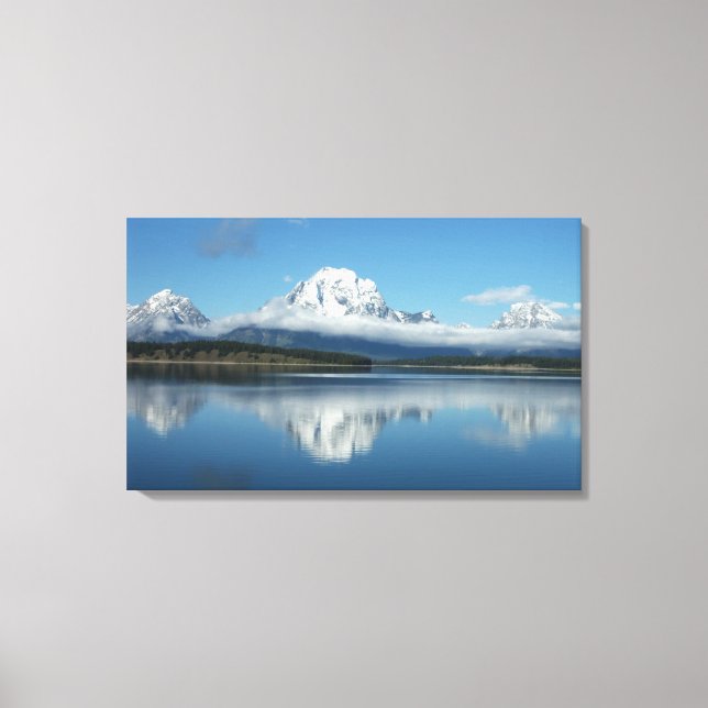 Mount Moran Reflection at Grand Teton Canvas Print (Front)