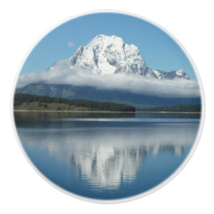 Mount Moran Reflection at Grand Teton Ceramic Knob
