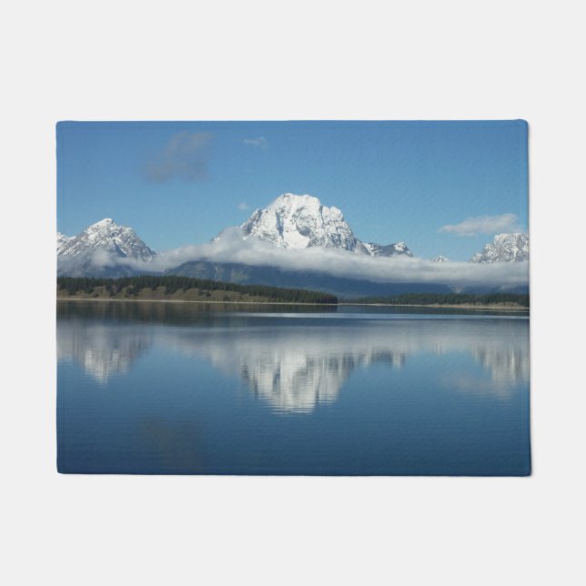 Mount Moran Reflection at Grand Teton Doormat (Front)