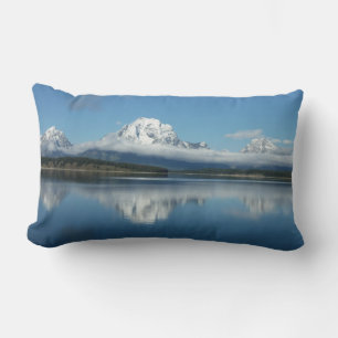 Mount Moran Reflection at Grand Teton Lumbar Pillow