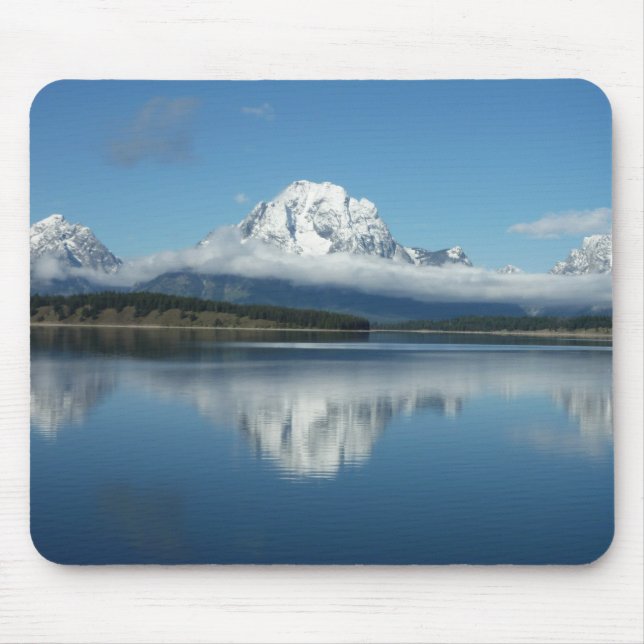 Mount Moran Reflection at Grand Teton Mouse Pad (Front)