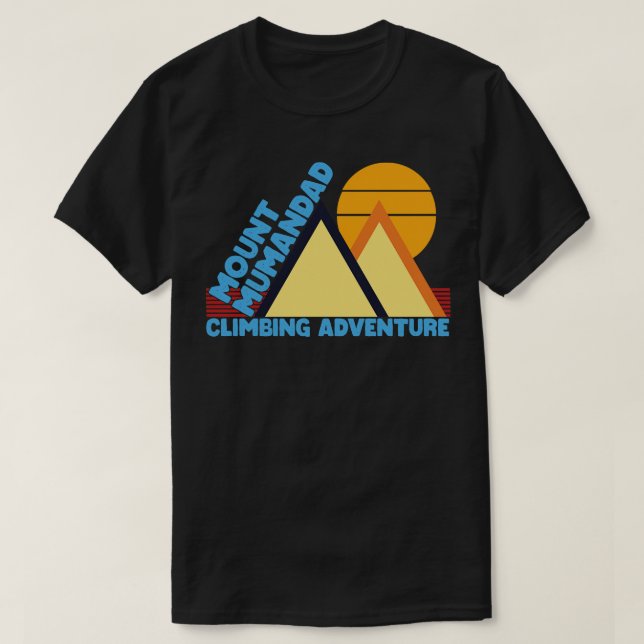 Mount Mumandad Climbing Adventure Typography T-Shirt (Design Front)