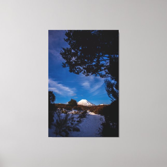 Mount Ngauruhoe from Mount Ruapehu Canvas Print (Front)