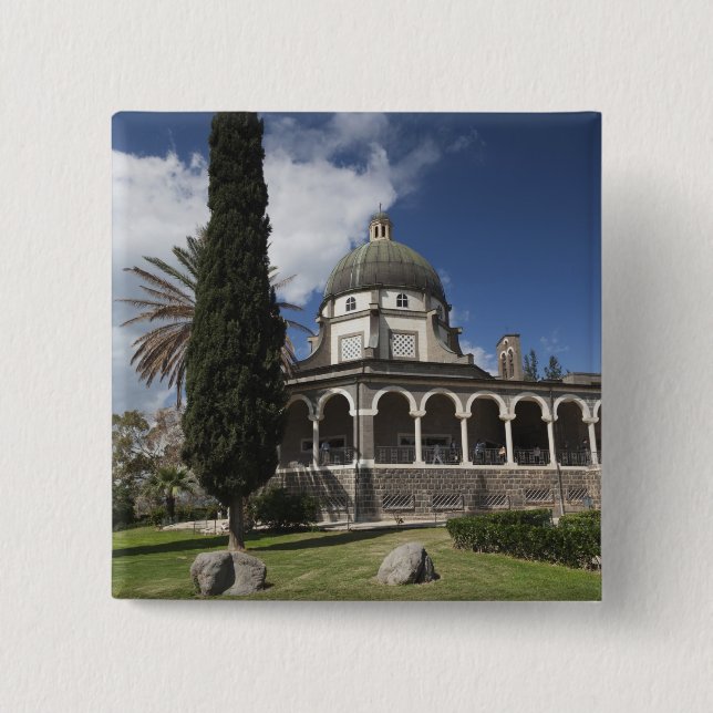 Mount of the Beatitudes 2 Inch Square Button (Front)