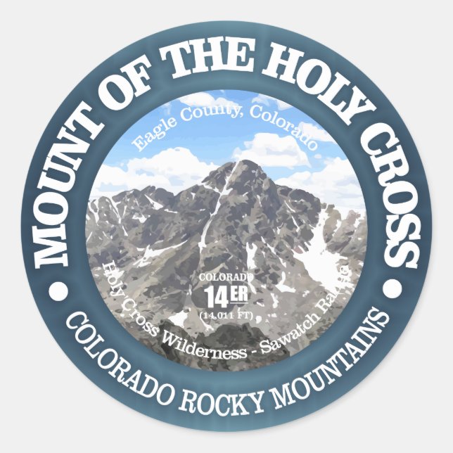 Mount Of The Holy Cross Classic Round Sticker (Front)