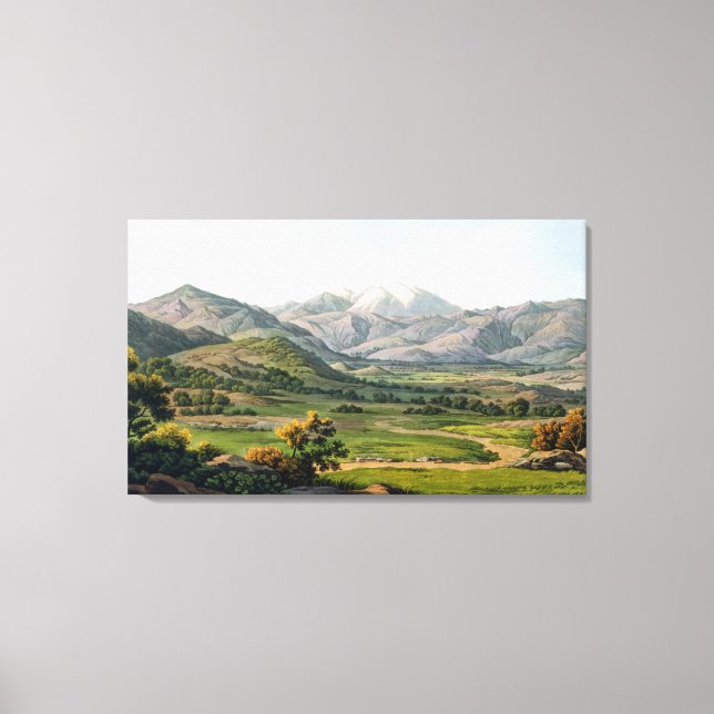 Mount Olympus, as seen between Larissa and Baba, p Canvas Print (Front)