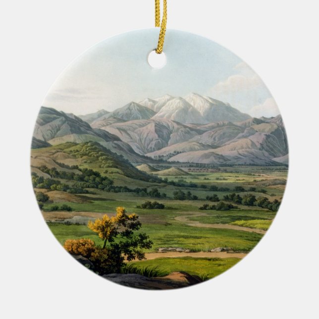 Mount Olympus, as seen between Larissa and Baba, p Ceramic Ornament (Front)
