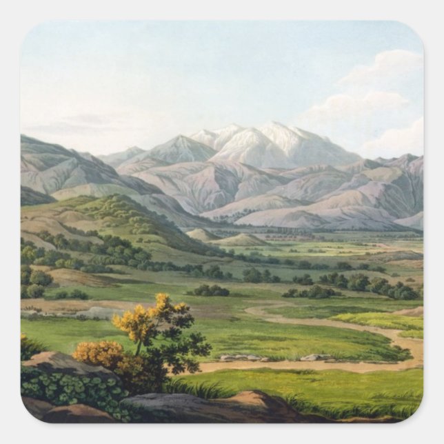 Mount Olympus, as seen between Larissa and Baba, p Square Sticker (Front)