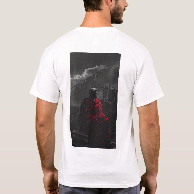Mount Olympus Dark Landscape T-shirt (Back)
