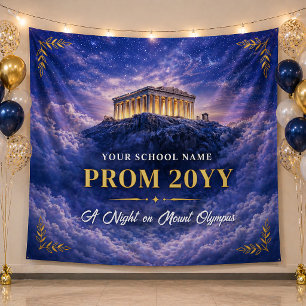 Mount Olympus Prom Night Banner, Custom Homecoming Tapestry