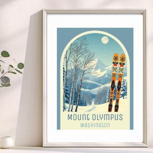 Mount Olympus Washington ski resort Poster