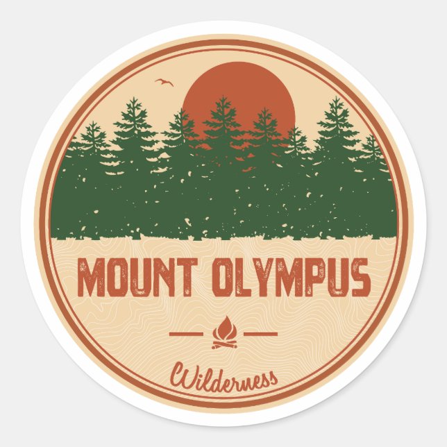 Mount Olympus Wilderness Utah Classic Round Sticker (Front)