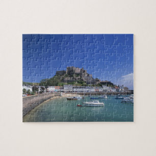 Mount Orgueil Castle and harbour, Gorey, Jersey Jigsaw Puzzle