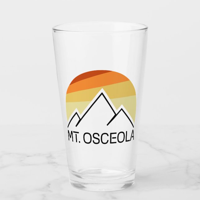 Mount Osceola New Hampshire Retro Glass (Front)