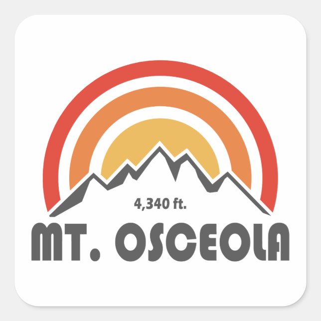 Mount Osceola New Hampshire Square Sticker (Front)
