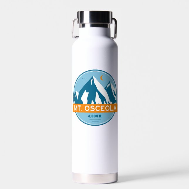 Mount Osceola New Hampshire Stars Moon Water Bottle (Front)