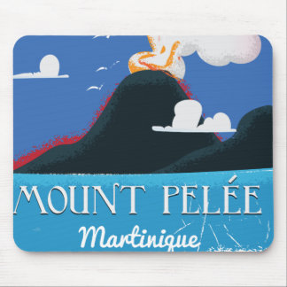 Mount Pelée, Martinique Vintage travel poster Mouse Pad