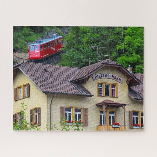 Mount Pilatus Bahn - Cog Railway - 16x20 - 520 pc Jigsaw Puzzle (Horizontal)